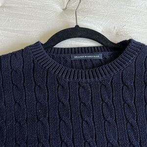 Brandy Melville navy cable knit sweater one size